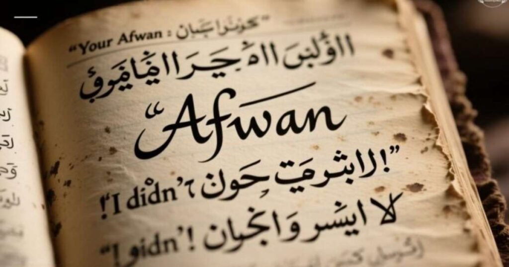 The Word Afwan Meaning in Arabic With Examples ; Meaning Vibes