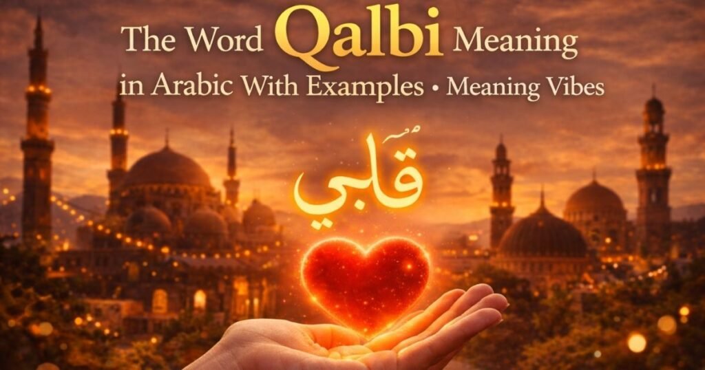 The Word Qalbi Meaning in Arabic With Examples ; Meaning Vibes