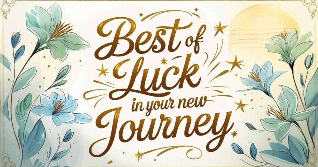 60+ Messages to Inspire best of Luck for a New Chapter