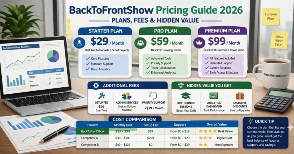 BackToFrontShow Pricing Guide 2026: Plans, Fees & Hidden Value