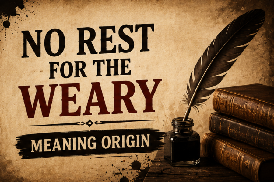 No Rest For The Weary Meaning